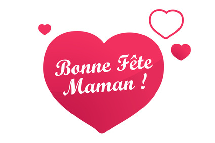 Coeur Bonne Fête Maman L48 H44 cm