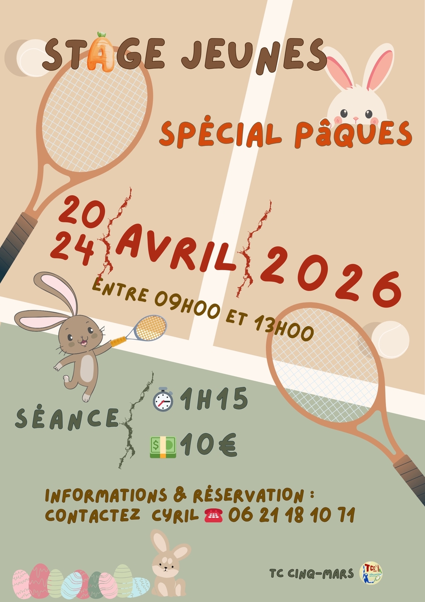 Stage Tennis Jeunes 🎾