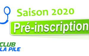 Pré-inscription Saison 2020