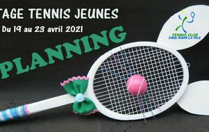 Stage tennis Jeunes Pâques