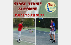🎾 Stage Tennis Automne Jeunes 🍁