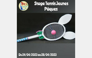 🎾Stage Tennis Jeunes Pâques 2023 🐣