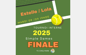 Tournoi interne 2025 🎾