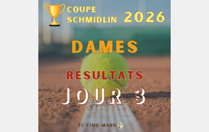 🎾 Coupe SCHMIDLIN 2026 🏆