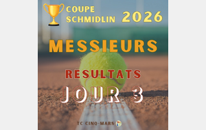 🎾 Coupe SCHMIDLIN 2026 🏆