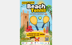 🎾 TOURNOI BEACH TENNIS ⛱️