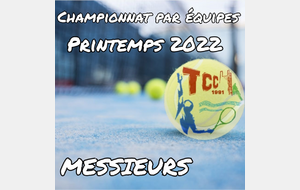Championnat PRINTEMPS Messieurs 2022 
