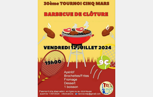 🍻BARBECUE DE CLÔTURE 🍽️