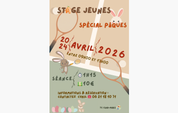 Stage Tennis Jeunes 🎾