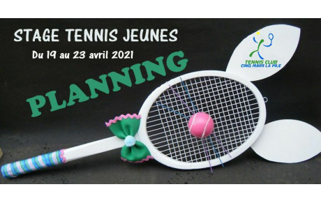 Stage tennis Jeunes Pâques