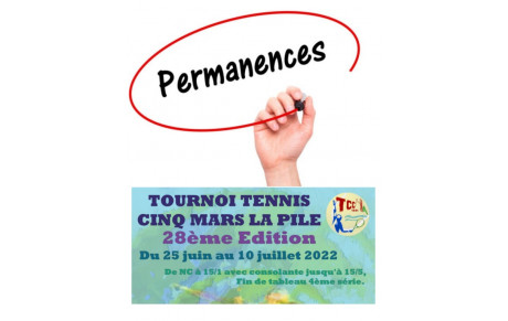 Permanences Tournoi