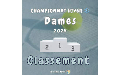 🎾 CHAMPIONNAT HIVER 2025 ❄️