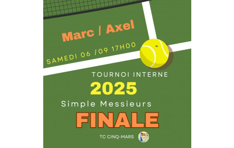 Tournoi interne 2025 🎾