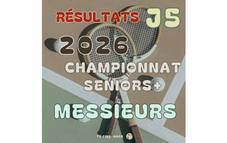 🎾 CHAMPIONNAT SENIORS➕ 2026 