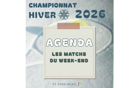 🎾 CHAMPIONNAT HIVER 2026 ❄️