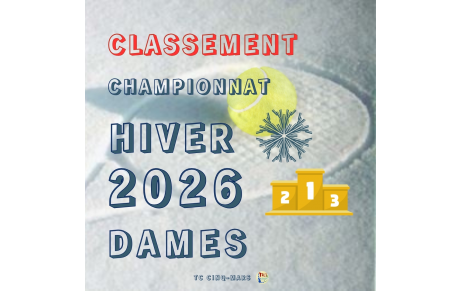 🎾 CHAMPIONNAT HIVER 2026 ❄️
