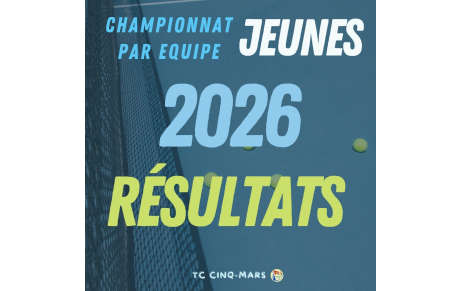 CHAMPIONNAT PAR EQUIPE JEUNES 2026 🎾