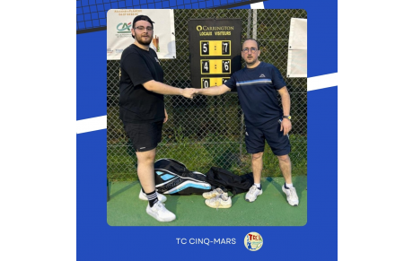 Tournoi interne 2026 🎾