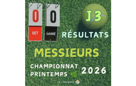 🎾 Championnat Printemps 2026 🌿