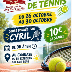 🎾 STAGE TENNIS Automne 2026 🍁